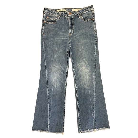 Anthropologie Pilcro High Rise Flare Jeans Raw Hem Size 30 - Picture 3 of 13